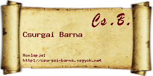 Csurgai Barna névjegykártya